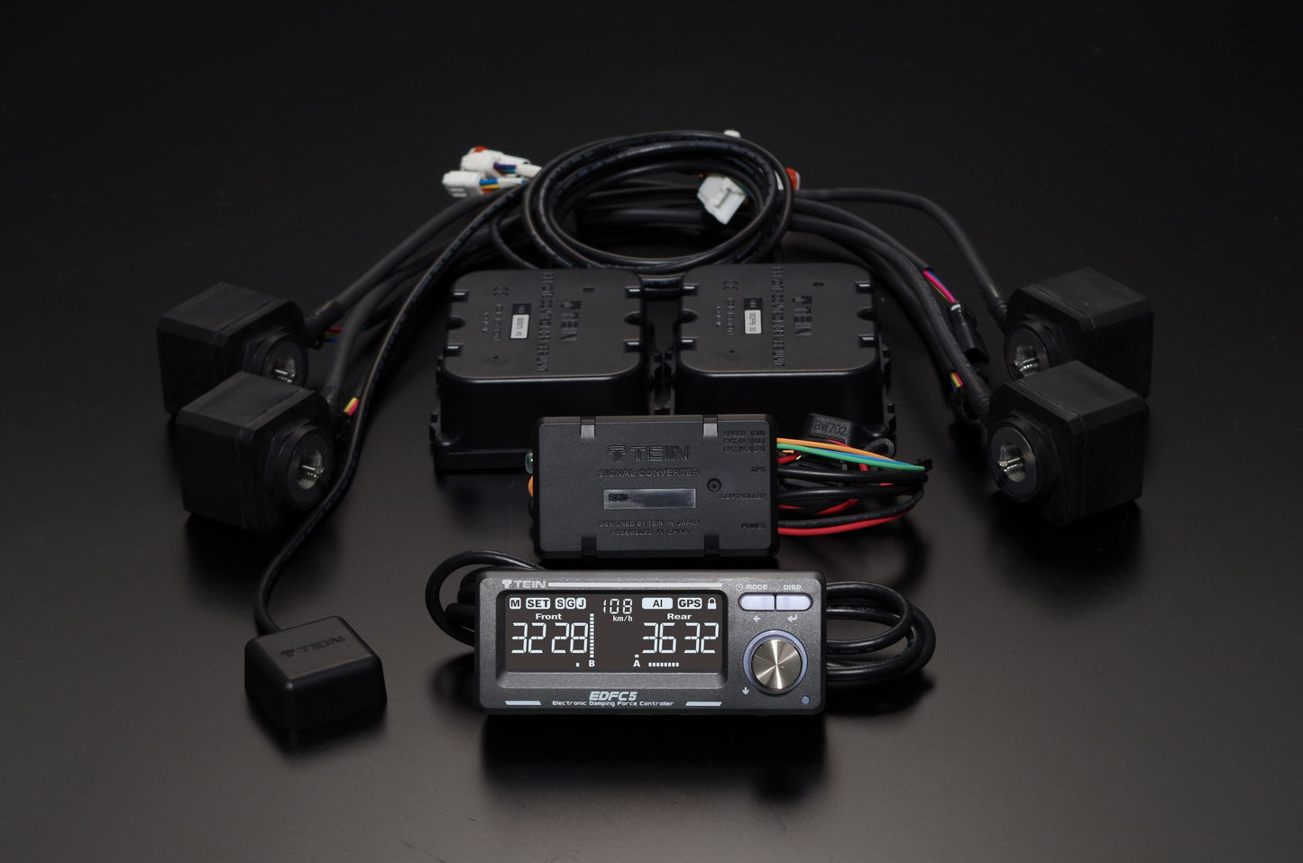 TEIN EDFC5 Strut Kit + Motor Kit Extension Bundle - Includes EDFC5 Controller, Motor Kit, Strut Kit, GPS & Motor Extension Kit