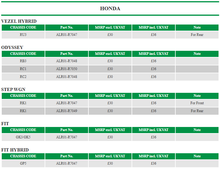 ALR01-7047 - TEIN Adjustable Headlight Leveling Rod