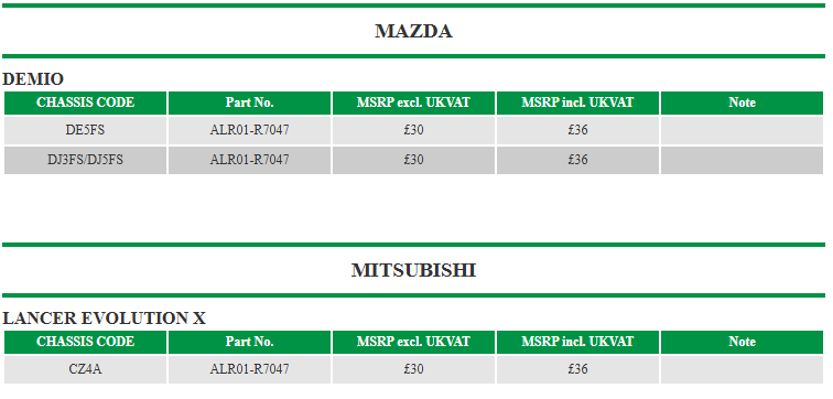 ALR01-7047 - TEIN Adjustable Headlight Leveling Rod
